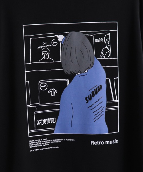 ILL'S(イルズ)の「ILL'S / イルズ バックプリントアートイラストビッグロンT(Tシャツ/カットソー・メンズ・ホワイト/チャコールグレー/ブラック/サックスブルー/ミント/ホワイト系その他・M/L)」の14枚目の写真