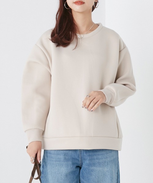 OMNES（オムネス）の「スポンジポンチ後裾ファスナープルオーバー（その他トップス・レディース・モカ/ベージュ/ネイビー・FREE）」の2枚目の写真