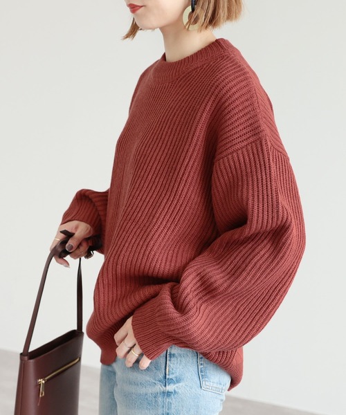 reca（レカ）の「オーバーサイズリブニット（ニット/セーター・レディース・マスタード/ライトベージュ/テラコッタ/ベージュ系その他・FREE）」の22枚目の写真