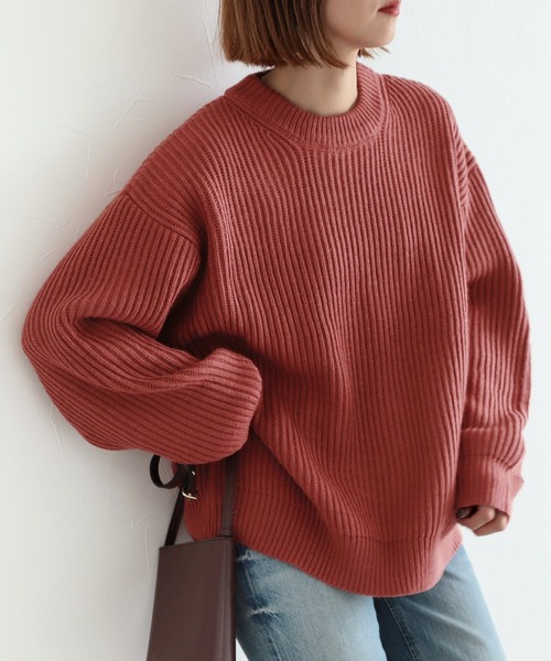 reca（レカ）の「オーバーサイズリブニット（ニット/セーター・レディース・マスタード/ライトベージュ/テラコッタ/ベージュ系その他・FREE）」の19枚目の写真