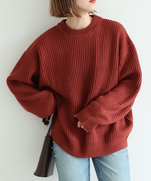 reca（レカ）の「オーバーサイズリブニット（ニット/セーター・レディース・マスタード/ライトベージュ/テラコッタ/ベージュ系その他・FREE）」の18枚目の写真