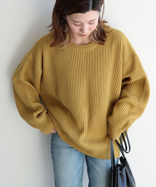 reca（レカ）の「オーバーサイズリブニット（ニット/セーター・レディース・テラコッタ/ライトベージュ/マスタード/ベージュ系その他・FREE）」の13枚目の写真