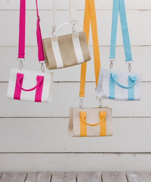 BAYFLOW（ベイフロー）の「カラーパレットミニトート（ショルダーバッグ・レディース・ライトグレー/ベージュ/オフホワイト/カーキ・FREE）」の5枚目の写真