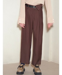 MIXSEVEN | 【MIX SEVEN】【インフルエンサー別注カラー販売】Tacked Design Slacks Pants M9Q1618(スラックス)