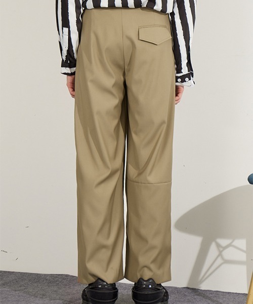 MIXSEVEN（ミックスセブン）の「【インフルエンサー別注カラー販売】3カラータックデザインスラックス　M9Q1618【MIX SEVEN】（スラックス・メンズ・ベージュ/ブラウン/ホワイト・M/S/L/XL）」の8枚目の写真