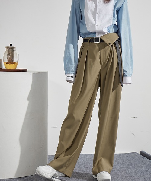 MIXSEVEN（ミックスセブン）の「【インフルエンサー別注カラー販売】3カラータックデザインスラックス　M9Q1618【MIX SEVEN】（スラックス・メンズ・ベージュ/ブラウン/ホワイト・M/S/L/XL）」の10枚目の写真