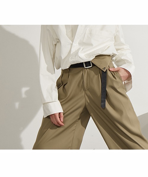 MIXSEVEN（ミックスセブン）の「【インフルエンサー別注カラー販売】3カラータックデザインスラックス　M9Q1618【MIX SEVEN】（スラックス・メンズ・ベージュ/ブラウン/ホワイト・M/S/L/XL）」の13枚目の写真