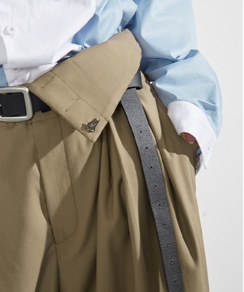 MIXSEVEN（ミックスセブン）の「【インフルエンサー別注カラー販売】3カラータックデザインスラックス　M9Q1618【MIX SEVEN】（スラックス・メンズ・ベージュ/ブラウン/ホワイト・M/S/L/XL）」の14枚目の写真