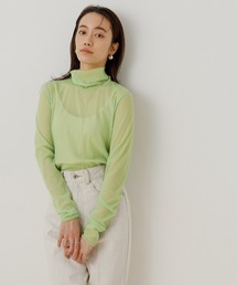 ADAM ET ROPE' | シアーメローシフォンタートル(Tシャツ/カットソー)