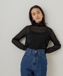 ADAM ET ROPE' | シアーメローシフォンタートル(Tシャツ/カットソー)