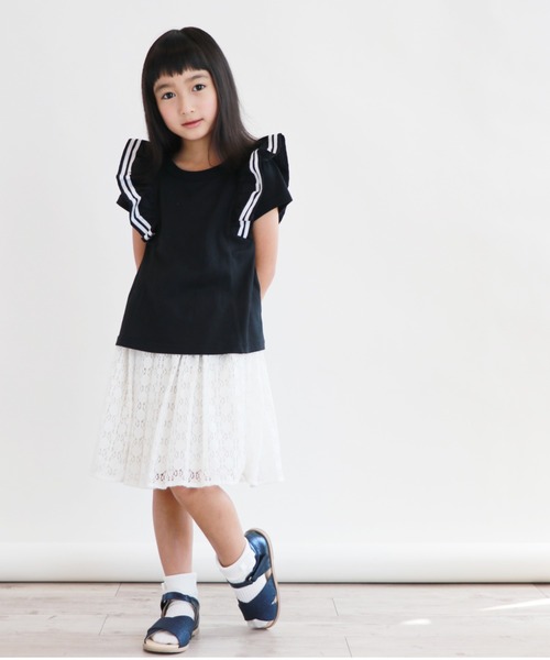 maarook（マルーク）の「[90-150]ドットチュール・ラッセルスカート（スカート・キッズ・ブラック/ホワイト・150cm/130cm/140cm/90cm/100cm/110cm/120cm）」の10枚目の写真