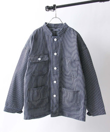 ZIP FIVE（ジップファイブ）の「【ZIP FIVE】スラブデニムノーカラーワークジャケット（ノーカラージャケット）」