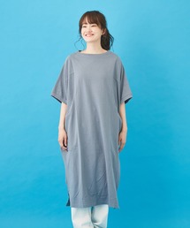 CUBE SUGAR（キューブシュガー）の「WEB限定 天竺長綿 ライトピグメントバイオ 変形 コクーンワンピース（ワンピース）」