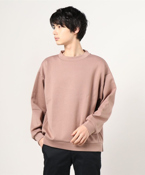 JOKER（ジョーカー）の「【JOKER】シルケットポンチビッグトレーナー スウェット メンズ ポンチ素材 ホワイト 春服（スウェット・メンズ・ブラック/グレー/ナチュラル/ピンクベージュ・LL/M/L）」の4枚目の写真