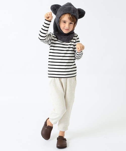 こども ビームス（コドモビームス）の「TALC / mimi Boa Hat（ニットキャップ/ビーニー・キッズ・グレー/ベージュ・2-4Y/6-8Y）」の2枚目の写真