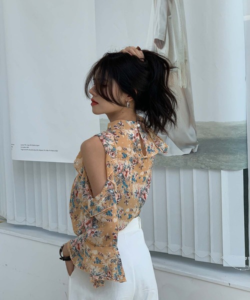 Y/PROJECT 花柄　変形ブラウス Y/PROJECT 花柄 変形ブラウス Y/PROJECT 花柄 変形ブラウス