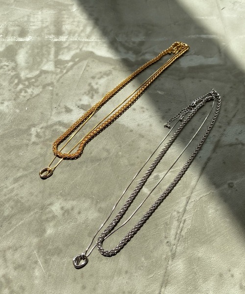 DouDou（ドゥドゥ）の「2連ラウンドトップネックレス（ネックレス・レディース・ゴールド/シルバー・FREE）」の4枚目の写真