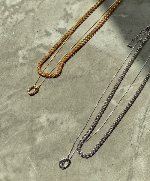 DouDou（ドゥドゥ）の「2連ラウンドトップネックレス（ネックレス・レディース・ゴールド/シルバー・FREE）」の6枚目の写真