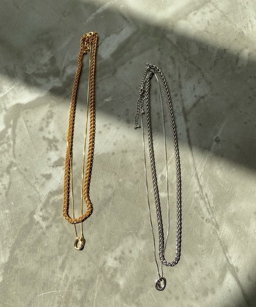 DouDou（ドゥドゥ）の「2連ラウンドトップネックレス（ネックレス・レディース・ゴールド/シルバー・FREE）」の5枚目の写真