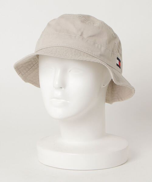 TOMMY HILFIGER（トミーヒルフィガー）の「【TOMMY HILFIGER/トミーヒルフィガー】ワンポイントロゴ バケットハット（ハット・メンズ・ネイビー/ストーン・L-XL/S-M）」の4枚目の写真