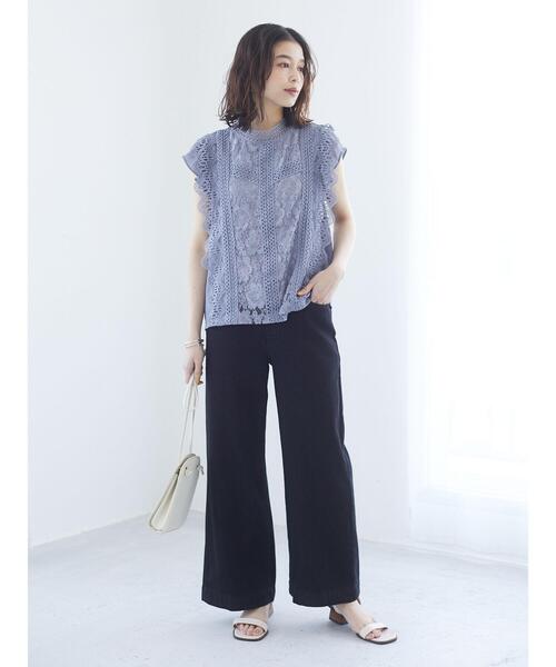 ELENCARE DUE（エレンカーレデュエ）の「・ELENCARE DUE　レースシフォンブラウス＊（シャツ/ブラウス・レディース・ブラック/オフホワイト/ブルー/ピンク系その他2・FREE）」の16枚目の写真