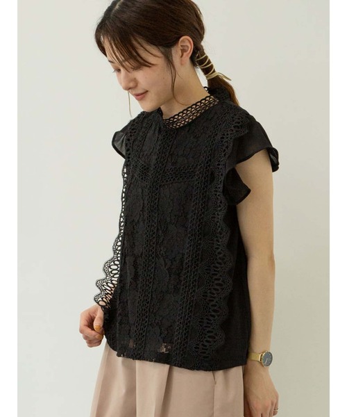 ELENCARE DUE（エレンカーレデュエ）の「・ELENCARE DUE　レースシフォンブラウス＊（シャツ/ブラウス・レディース・ブラック/オフホワイト/ブルー/ピンク系その他2・FREE）」の13枚目の写真