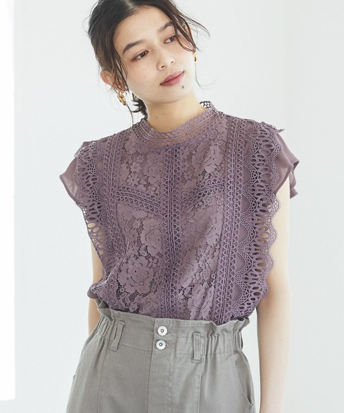 ELENCARE DUE（エレンカーレデュエ）の「・ELENCARE DUE　レースシフォンブラウス＊（シャツ/ブラウス・レディース・ブラック/オフホワイト/ブルー/ピンク系その他2・FREE）」の14枚目の写真