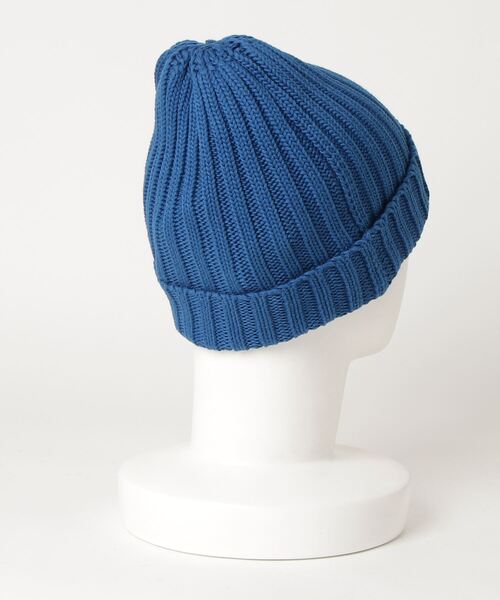 koe（コエ）の「コットンワッチ*（ニットキャップ/ビーニー・レディース・ネイビー/オフホワイト/ブルー・FREE）」の4枚目の写真