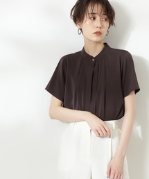 N.（N. Natural Beauty Basic） | スタンドカラーフロントタック半袖ブラウス(シャツ/ブラウス)