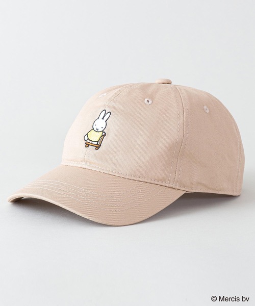 Miffy( ミッフィー)の「【MIFFY/ミッフィー】ワンポイント刺繍 ツイルキャップ(キャップ・レディース・ホワイト/ブラック/ベージュ/サックスブルー/スミクロ/ライトベージュ・FREE)」の5枚目の写真