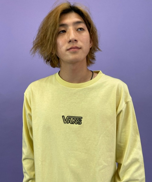 VANS（バンズ）の「VANS/バンズ　ワンポイント ブランドロゴロンT 121K1020100（Tシャツ/カットソー・メンズ・ブラック/ホワイト/ピンク/イエロー・S/M/L/XL）」の20枚目の写真