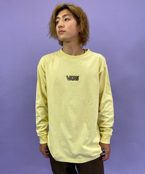 VANS（バンズ）の「VANS/バンズ　ワンポイント ブランドロゴロンT 121K1020100（Tシャツ/カットソー・メンズ・ブラック/ホワイト/ピンク/イエロー・S/M/L/XL）」の18枚目の写真