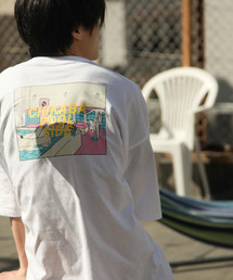 【CHIKABA POOL SIDE】ビックシルエット半袖バックプリントエモTシャツ