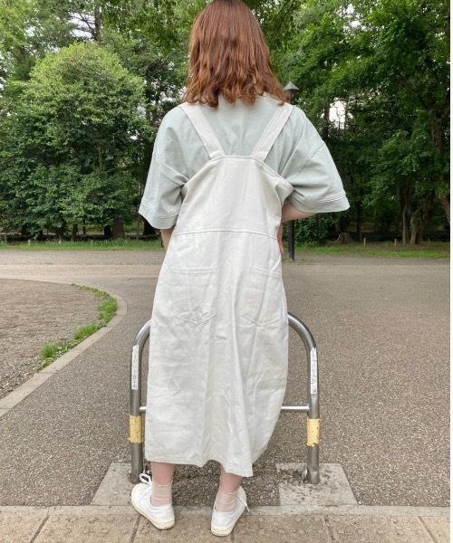 nemne store(ネンネストア)の「ハイウエストジャンパースカート(ジャンパースカート・レディース・ブラック/カーキ/アイボリー・フリー)」の10枚目の写真