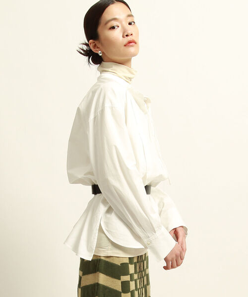 Ray BEAMS（レイビームス）の「Ray BEAMS / アシンメトリー リボン シャツ（シャツ/ブラウス・レディース・ブラック/ホワイト・ONE SIZE）」の18枚目の写真