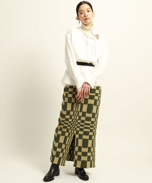 Ray BEAMS（レイビームス）の「Ray BEAMS / アシンメトリー リボン シャツ（シャツ/ブラウス・レディース・ブラック/ホワイト・ONE SIZE）」の11枚目の写真