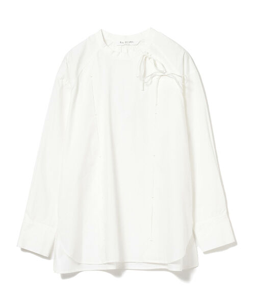 Ray BEAMS（レイビームス）の「Ray BEAMS / アシンメトリー リボン シャツ（シャツ/ブラウス・レディース・ブラック/ホワイト・ONE SIZE）」の7枚目の写真