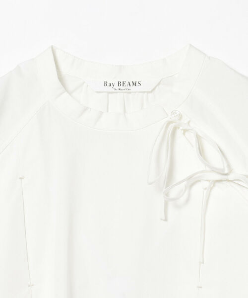 Ray BEAMS（レイビームス）の「Ray BEAMS / アシンメトリー リボン シャツ（シャツ/ブラウス・レディース・ブラック/ホワイト・ONE SIZE）」の14枚目の写真