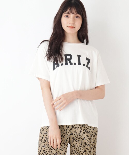 Cutie Blonde（キューティーブロンド）の「◆【S-L】BIGロゴプリントTシャツ（Tシャツ/カットソー・レディース・チャコールグレー/オフホワイト/カーキ・01/02/03）」の2枚目の写真