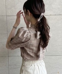 one after another NICE CLAUP | バックリボン袖コンシャスブラウス(シャツ/ブラウス)