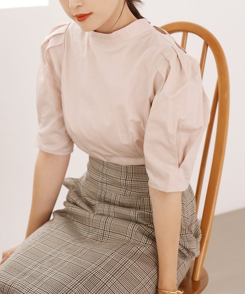 one after another NICE CLAUP(ワンアフターアナザーナイスクラップ)の「バックリボン袖コンシャスブラウス(シャツ/ブラウス・レディース・オフホワイト/ブラウン系その他/ベージュ系その他/ピンクベージュ・FREE)」の2枚目の写真