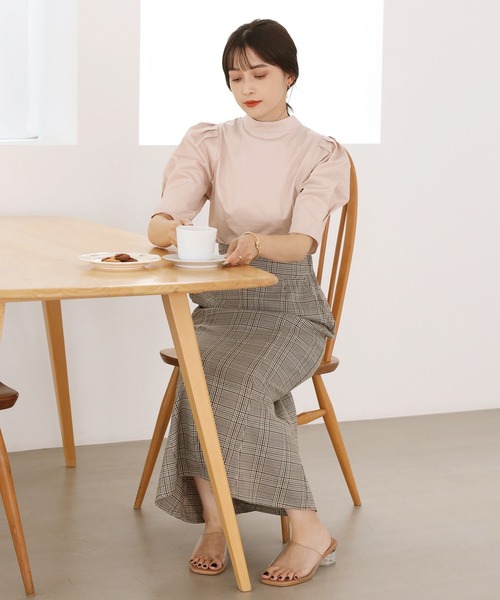 one after another NICE CLAUP(ワンアフターアナザーナイスクラップ)の「バックリボン袖コンシャスブラウス(シャツ/ブラウス・レディース・オフホワイト/ブラウン系その他/ベージュ系その他/ピンクベージュ・FREE)」の9枚目の写真