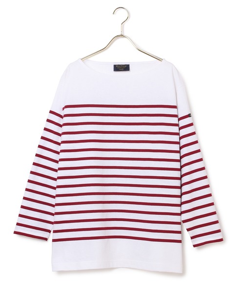 MADEMOISELLE ROPE'（マドモアゼル ロペ）の「<2021AW・定番アイテム>【Le Minor】グランドコパンボーダーカットソー（Tシャツ/カットソー・レディース・ライトグレー/ワイン・FREE）」の5枚目の写真