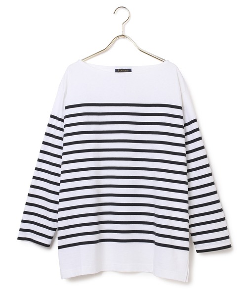 MADEMOISELLE ROPE'（マドモアゼル ロペ）の「<2021AW・定番アイテム>【Le Minor】グランドコパンボーダーカットソー（Tシャツ/カットソー・レディース・ライトグレー/ワイン・FREE）」の6枚目の写真