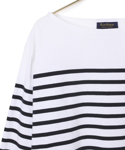 MADEMOISELLE ROPE'（マドモアゼル ロペ）の「<2021AW・定番アイテム>【Le Minor】グランドコパンボーダーカットソー（Tシャツ/カットソー・レディース・ライトグレー/ワイン・FREE）」の9枚目の写真