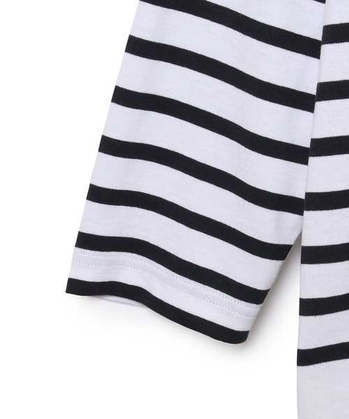 MADEMOISELLE ROPE'（マドモアゼル ロペ）の「<2021AW・定番アイテム>【Le Minor】グランドコパンボーダーカットソー（Tシャツ/カットソー・レディース・ライトグレー/ワイン・FREE）」の10枚目の写真