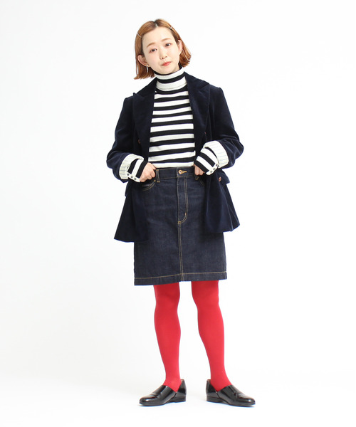 CHILD WOMAN（チャイルドウーマン）の「8Ｗコーデュロイディアモイスト ダブル釦 ジャケット（テーラードジャケット・レディース・ネイビー/ブラウン・FREE）」の19枚目の写真