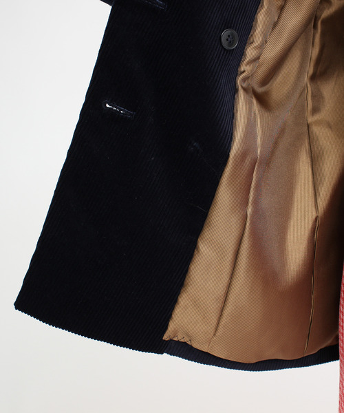 CHILD WOMAN（チャイルドウーマン）の「8Ｗコーデュロイディアモイスト ダブル釦 ジャケット（テーラードジャケット・レディース・ネイビー/ブラウン・FREE）」の16枚目の写真
