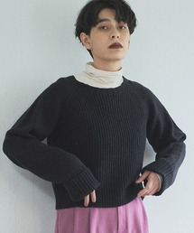 audrey and john wad | 【Audrey and John Wad】ラウンドネックショートニットプルオーバー(ニット/セーター)