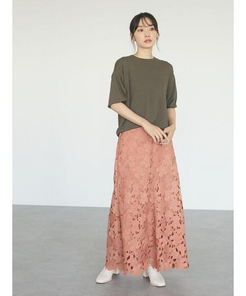 Sugar spoon（シュガースプーン）の「・SUGAR SPOON モチーフレースマーメイドスカート＊（スカート・レディース・チャコールグレー/ベージュ/ネイビー/オレンジ・FREE）」の7枚目の写真